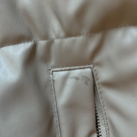 ZARA FAUX LEATHER WINTER PUFFER JACKET - Picture 3 of 4